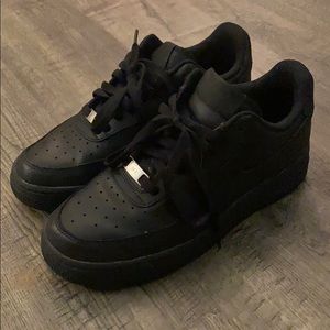 Size US 8 Nike Air Force 1 Black Sneakers